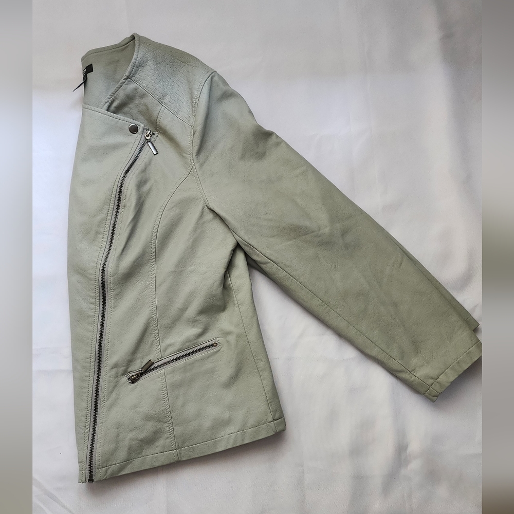 Alfani Women's Silver Leather Jacket